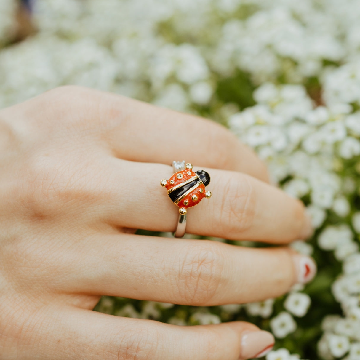 Spinning Ladybug Ring