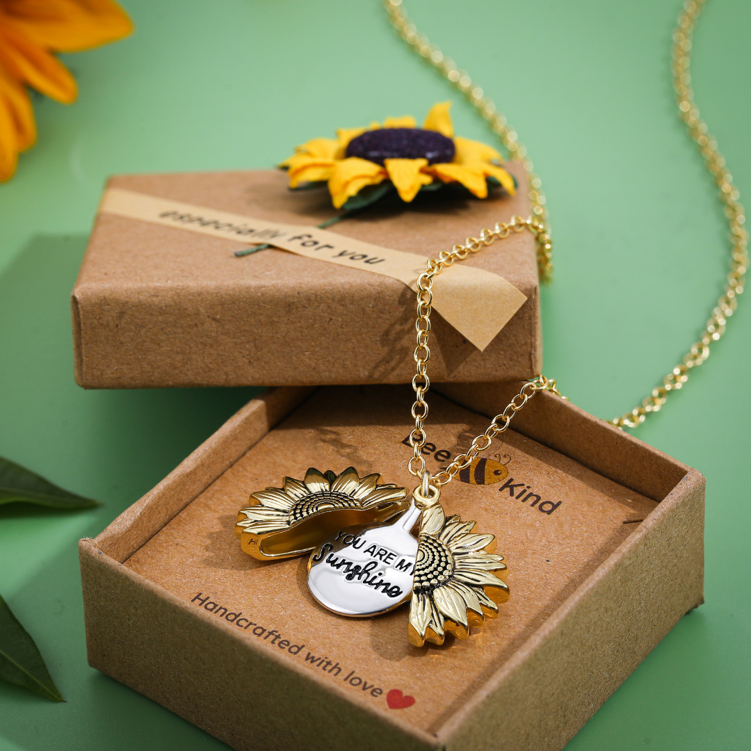 Liv You Are My Sunshine Necklace Engraved Gifts Jewelry Greeting Cards -  Quan Jewelry