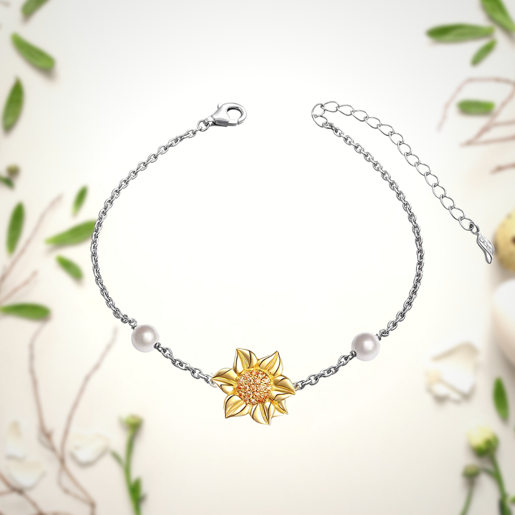 Blooming Sunflower Bracelet |925 Sterling Silver