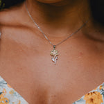 Blooming Sunflower Necklace |925 Sterling Silver