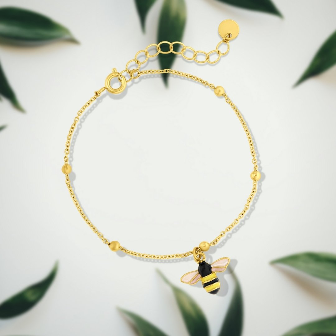 Bee Charm Bracelet with Toggle Clasp – By Rita